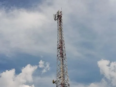 Telecommunication tower Stock Photos