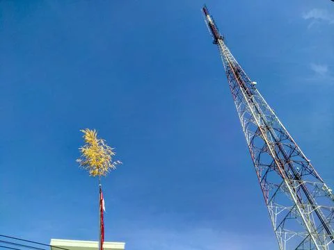 Telecommunication tower Stock Photos