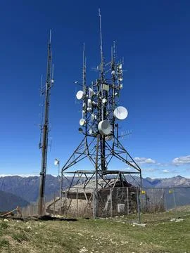 Telecommunication tower Stock Photos
