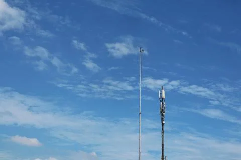 Telecommunication tower Stock Photos