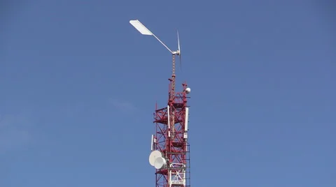 Telecommunication tower. Zoom out Stock Footage 42455294