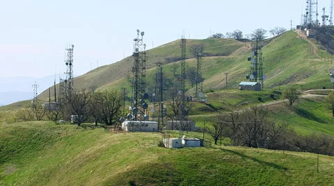 Telecommunication towers Video stock 62283586