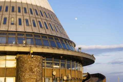 Telecommunication transmitters tower on Jested, Liberec, Czech Republic Stock Photos