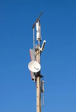 Telecommunications antenna Stock Photos