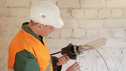 Telecommunications engineer working Stock Footage 89155640