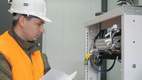 Telecommunications engineer working Stock Footage 98248278