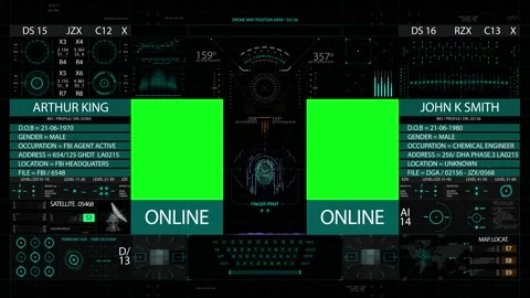 Telecommunications HUD interface display Stock Footage 170686115