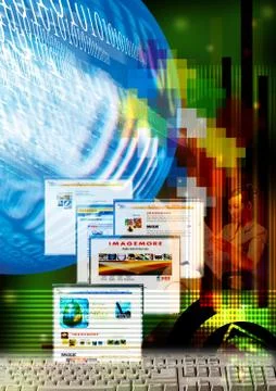 Telecommunications industry communication technology Stock Illustration