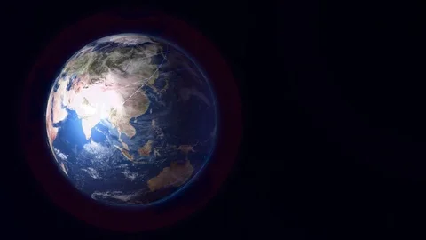 Telecommunications Internet field of the earth, the protective mantle of the Stock Footage 81879080