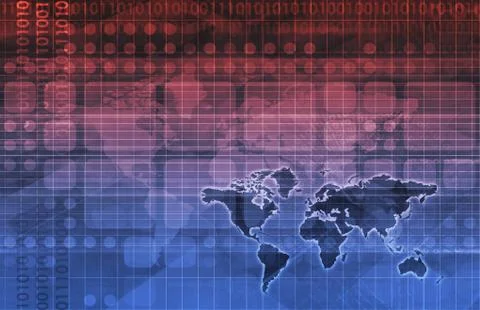 Telecommunications network 库存插图