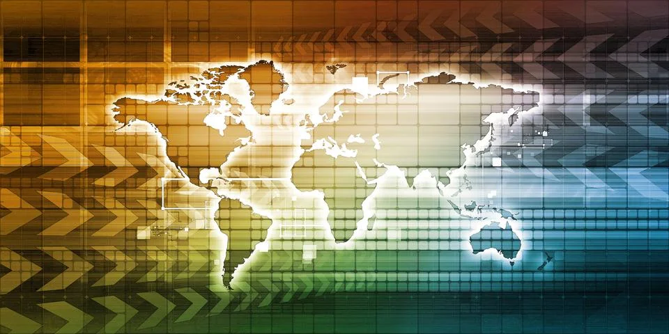 Telecommunications Network 库存插图