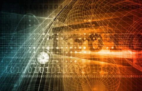 Telecommunications Network 库存插图