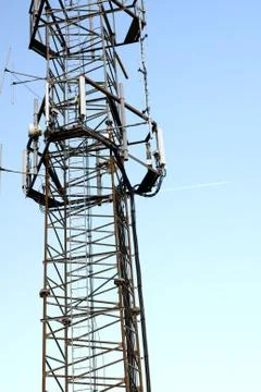 Telecommunications repeater tower Stock Photos