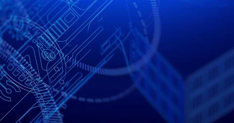 Telecommunications satellite. Technological background Stock Footage 80500308