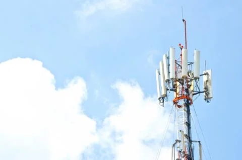 Telecommunications tower Foto stock