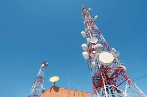 Telecommunications tower Stock Photos