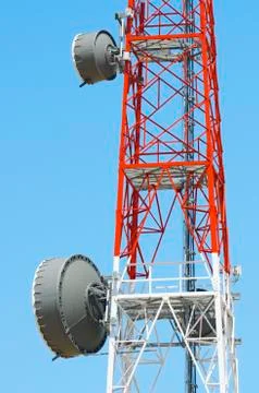 Telecommunications tower 库存照片