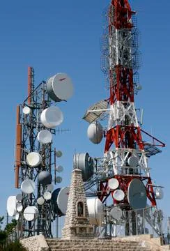 Telecommunications tower Stock Photos