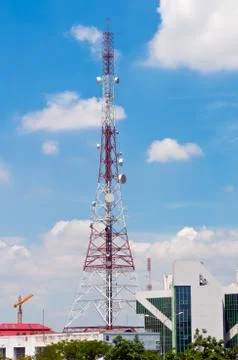 Telecommunications tower Stock Photos