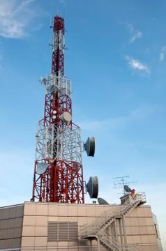Telecommunications tower Stock Photos