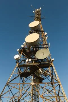 Telecommunications tower 스톡 사진