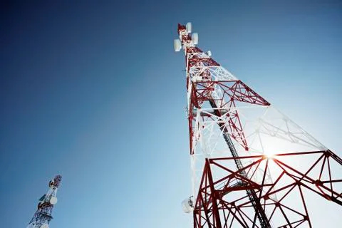 Telecommunications tower Stock Photos