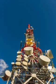 Telecommunications Tower Stock-Fotos