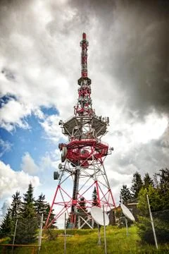 Telecommunications tower Stock Photos