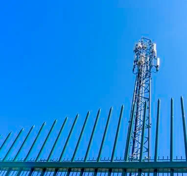 A telecommunications tower Stock Photos