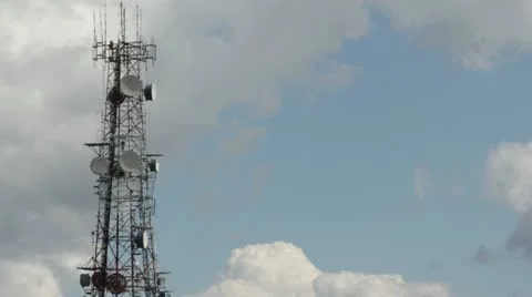 Telecommunications Tower Time lapse Stock Footage 11991984