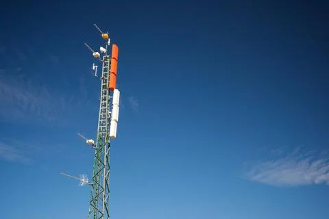Telecommunications tower view Фото