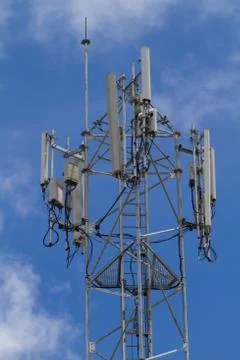 Telecoms Cell Phone Tower. Foto stock