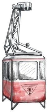 Teleferik 스톡 일러스트