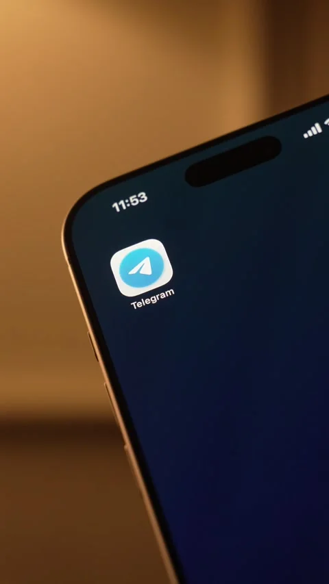 Telegram App Opening on Smartphone Screen 動画素材 343415973