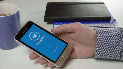 The Telegram application is loaded for a very long time Stock Footage 99833685