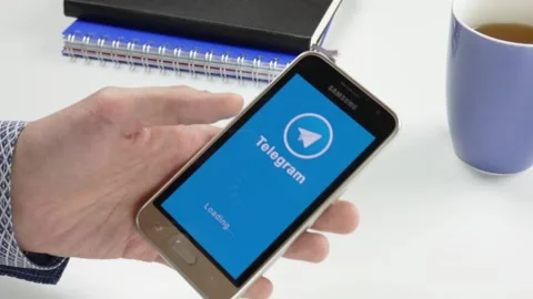 The Telegram application is loaded for a very long time Stock Footage 99834962