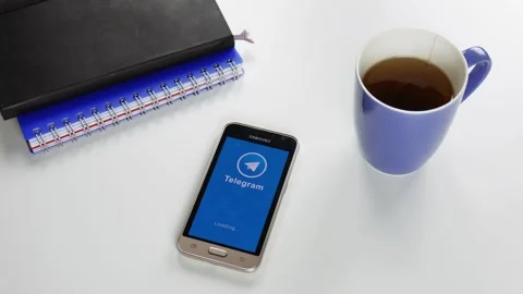 The Telegram application is loaded for a very long time Stock Footage 99836499