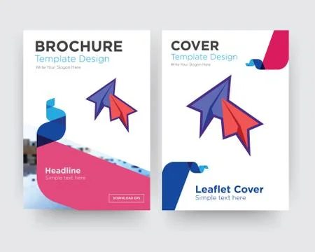 Telegram brochure flyer design template Free Stock Illustration