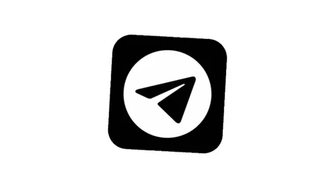 Telegram icon background animated, logo symbol, social media 스톡 동영상 244775930