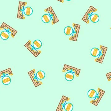 Telegraph cable industry vector seamless pattern Illustrazione stock