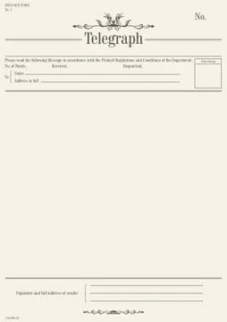 Telegraph form. Stock Illustration