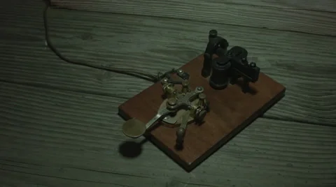 TELEGRAPH KEY IN ACTION Stock Footage 44020748
