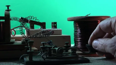 Telegraph key and sounder Stock Footage 99754693