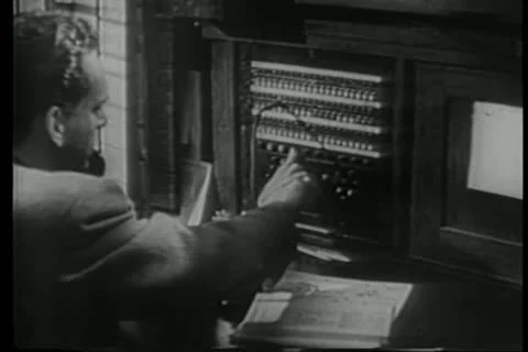 Telegraph operators at work Stock Footage 11348547