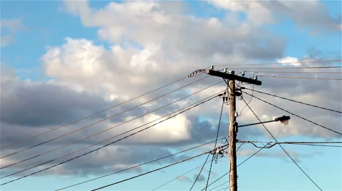 Telegraph pole communications background Stock Footage 41408402