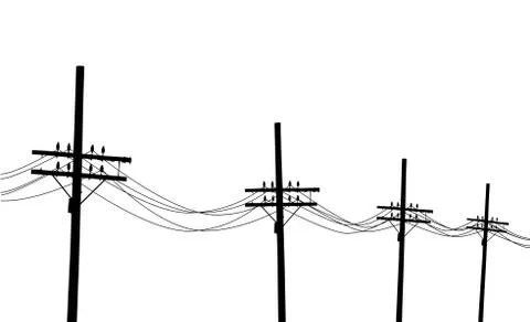 Telegraph poles Stock-Illustration