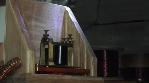 Telegraph, receiving message on sounder Stock-Footage 45842470