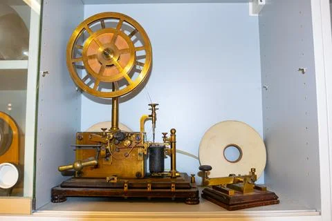 Telegraph to send Morse code 스톡 사진