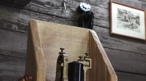 Telegraph, sounder operating Stock Footage 45842474