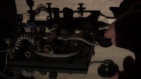 Telegraph, tapping key pad Stock Footage 46395588